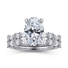 Juliet - 14K White Gold Oval Diamond Engagement Ring - 0.5 ct