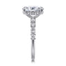 Juliet - 14K White Gold Oval Diamond Engagement Ring - 0.5 ct