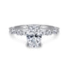 Juliet - 14K White Gold Oval Diamond Engagement Ring - 0.47 ct