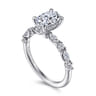 Juliet - 14K White Gold Oval Diamond Engagement Ring - 0.47 ct