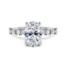 Juliet - 14K White Gold Oval Diamond Engagement Ring - 0.48 ct