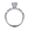 Juliet - 14K White Gold Oval Diamond Engagement Ring - 0.48 ct