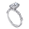 Juliet - 14K White Gold Oval Diamond Engagement Ring - 0.48 ct