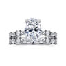 Juliet - 14K White Gold Oval Diamond Engagement Ring - 0.48 ct
