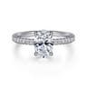 Stasia - 14K White Gold Oval Cut Diamond Engagement Ring - 0.21 ct