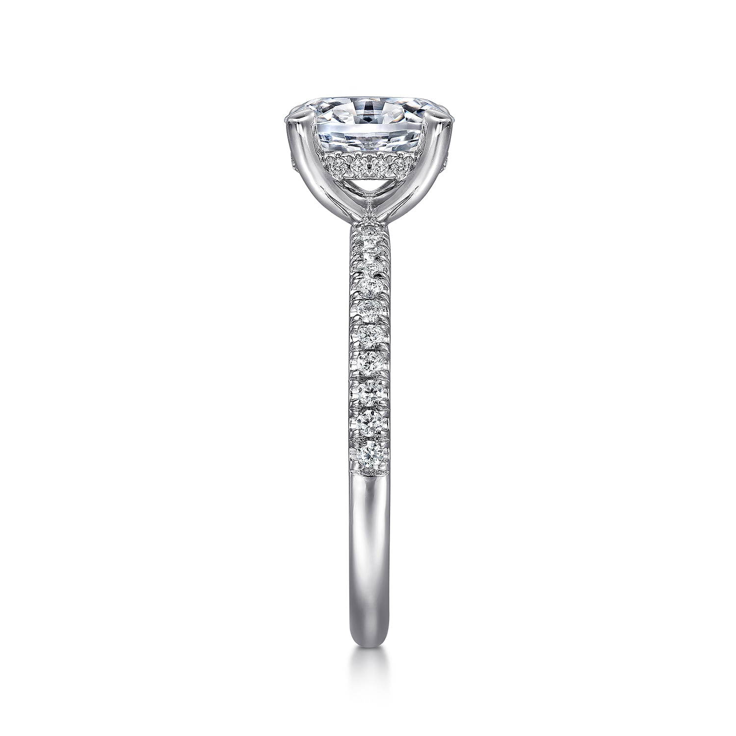 Stasia - 14K White Gold Oval Cut Diamond Engagement Ring - 0.21 ct - Shot 5