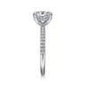 Stasia - 14K White Gold Oval Cut Diamond Engagement Ring - 0.21 ct
