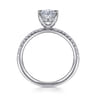 Stasia - 14K White Gold Oval Diamond Engagement Ring - 0.23 ct