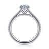Abbie - 14K White Gold Oval Diamond Engagement Ring - 0.21 ct