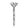 Abbie - 14K White Gold Oval Diamond Engagement Ring - 0.21 ct