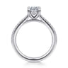 Aline - 14K White Gold Oval Diamond Engagement Ring - 0.3 ct