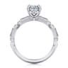 Dariella - 14K White Gold Oval Diamond Engagement Ring - 0.4 ct