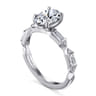Dariella - 14K White Gold Oval Diamond Engagement Ring - 0.4 ct