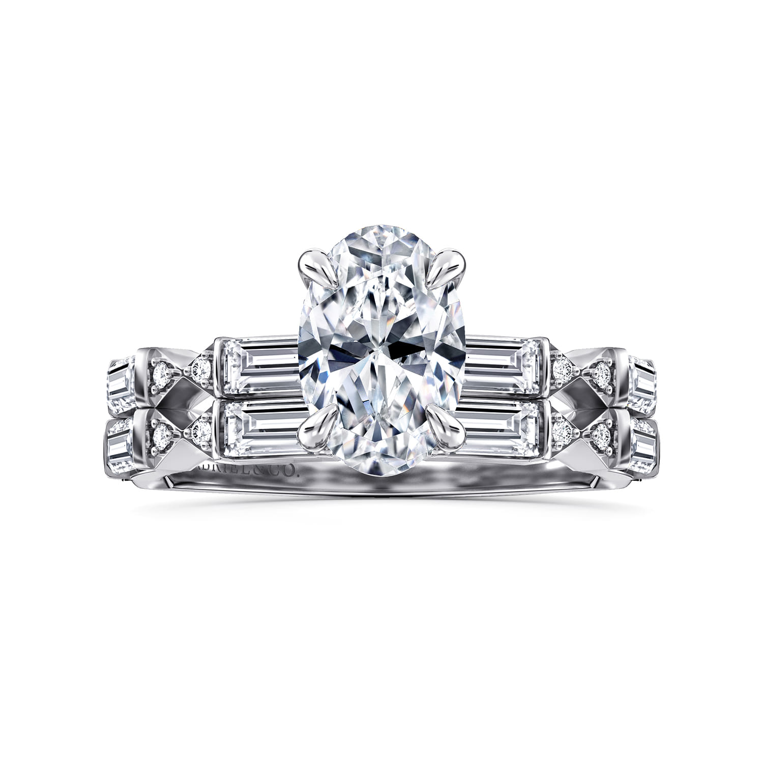Dariella - 14K White Gold Oval Diamond Engagement Ring - 0.4 ct - Shot 4