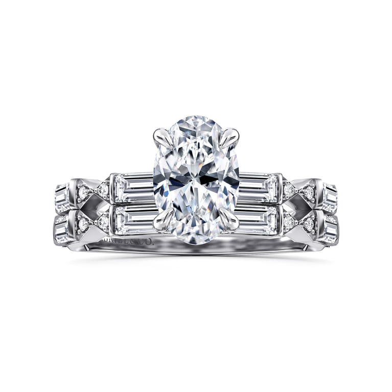 Dariella - 14K White Gold Oval Diamond Engagement Ring - 0.4 ct - Shot 4