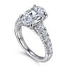 Andais - 14K White Gold Oval Shape Diamond Engagement Ring - 0.91 ct