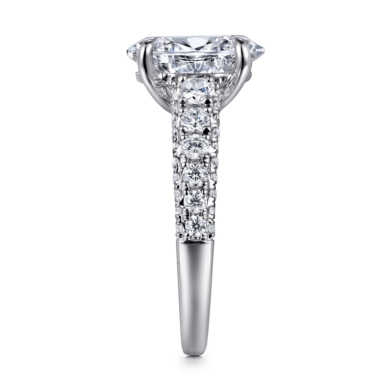 Andais - 14K White Gold Oval Shape Diamond Engagement Ring - 0.91 ct - Shot 5