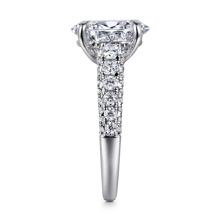 Andais - 14K White Gold Oval Shape Diamond Engagement Ring - 0.91 ct - Shot 5