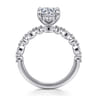Lanna - 14K White Gold Oval Diamond Engagement Ring - 0.3 ct