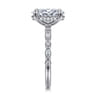 Lanna - 14K White Gold Oval Diamond Engagement Ring - 0.3 ct