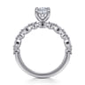 Lanna - 14K White Gold Oval Diamond Engagement Ring - 0.29 ct
