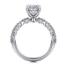 Lanna - 14K White Gold Oval Diamond Engagement Ring - 0.3 ct