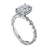 Lanna - 14K White Gold Oval Diamond Engagement Ring - 0.3 ct