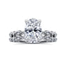 Lanna - 14K White Gold Oval Diamond Engagement Ring - 0.3 ct
