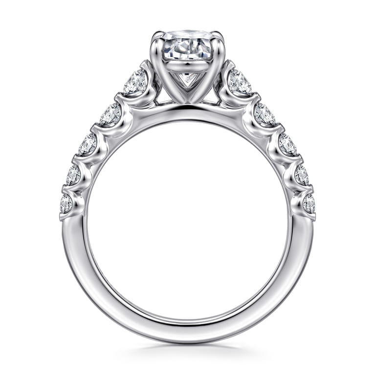 Emberlie - 14K White Gold Oval Diamond Engagement Ring - 0.5 ct - Shot 2