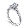 Emberlie - 14K White Gold Oval Diamond Engagement Ring - 0.5 ct