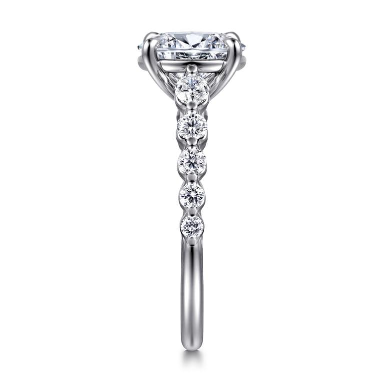 Emberlie - 14K White Gold Oval Diamond Engagement Ring - 0.5 ct - Shot 4