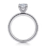 Alisa - 14K White Gold Oval Diamond Engagement Ring - 0.5 ct