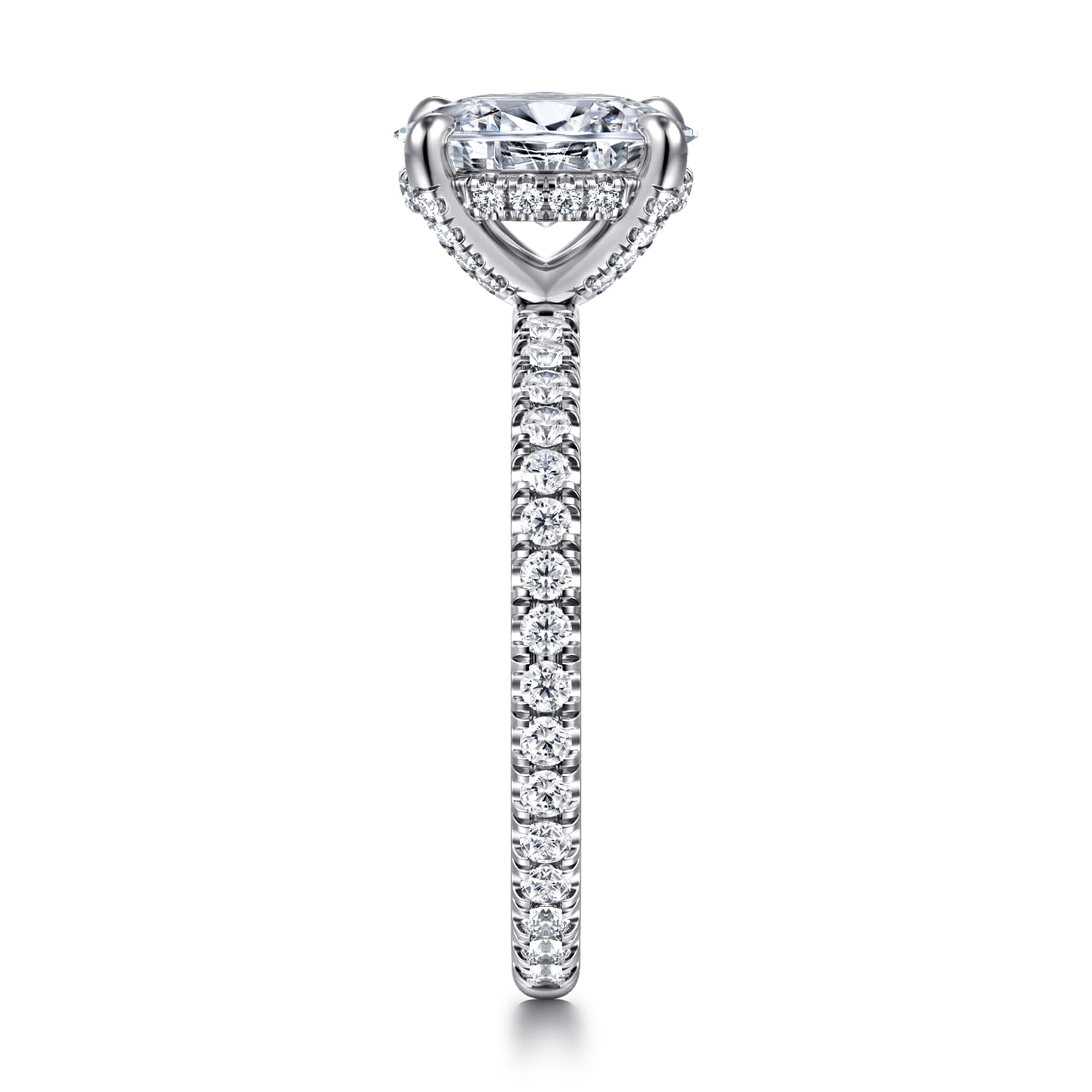 Alisa - 14K White Gold Oval Diamond Engagement Ring - 0.5 ct - Shot 4