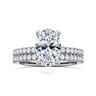 Alisa - 14K White Gold Oval Diamond Engagement Ring - 0.5 ct
