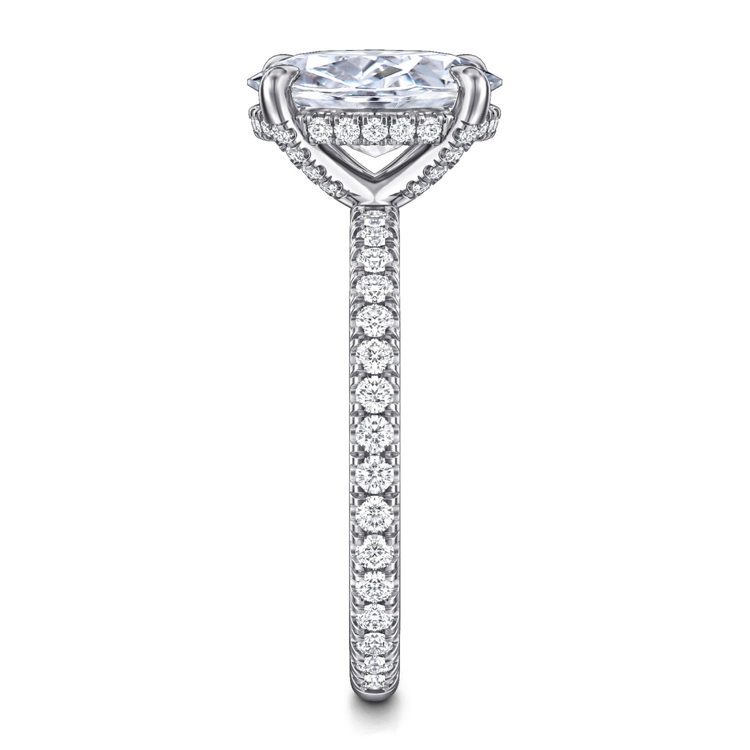 Alisa - 14K White Gold Oval Diamond Engagement Ring - 0.5 ct - Shot 5