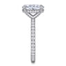 Alisa - 14K White Gold Oval Diamond Engagement Ring - 0.5 ct