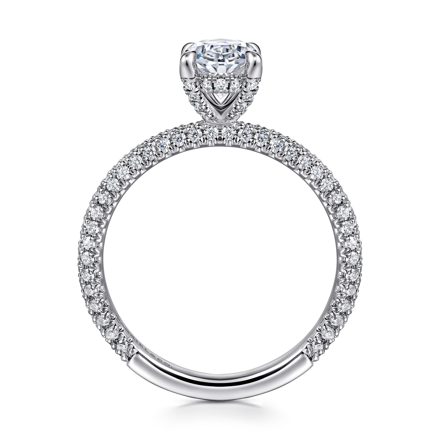 Alinna - 14K White Gold Oval Diamond Engagement Ring - 0.7 ct - Shot 2
