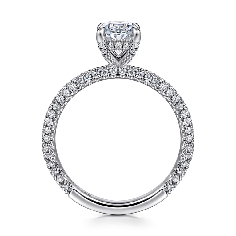 Alinna - 14K White Gold Oval Diamond Engagement Ring - 0.7 ct - Shot 2