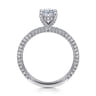 Alinna - 14K White Gold Oval Diamond Engagement Ring - 0.7 ct