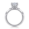 Frances - 14K White Gold Oval Diamond Engagement Ring - 0.12 ct
