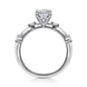 Frances - 14K White Gold Oval Diamond Engagement Ring - 0.12 ct