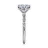 Frances - 14K White Gold Oval Diamond Engagement Ring - 0.12 ct