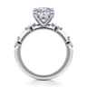 Marline - 14K White Gold Oval Diamond Engagement Ring - 0.17 ct