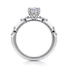 Marline - 14K White Gold Oval Diamond Engagement Ring - 0.12 ct