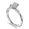 Marline - 14K White Gold Oval Diamond Engagement Ring - 0.12 ct