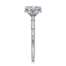Marline - 14K White Gold Oval Diamond Engagement Ring - 0.12 ct