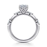 Marline - 14K White Gold Oval Diamond Engagement Ring - 0.17 ct