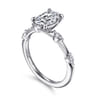 Marline - 14K White Gold Oval Diamond Engagement Ring - 0.17 ct