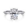 Marline - 14K White Gold Oval Diamond Engagement Ring - 0.17 ct