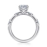 Marline - 14K White Gold Oval Diamond Engagement Ring - 0.17 ct